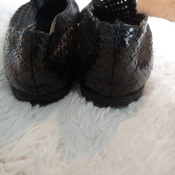 Stephane Kelian Womens Black Woven Leather Slip-on Loafer UK 7 /US 9 - Picture 9 of 9